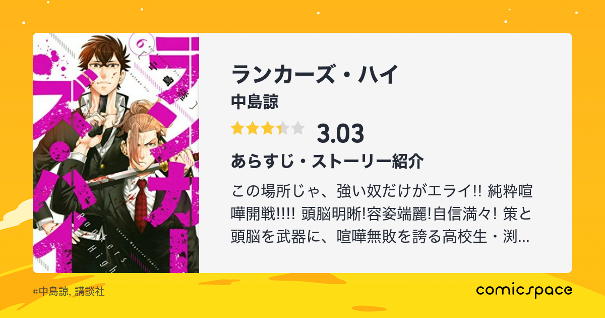 ランカーズ ハイ 中島諒 のあらすじ 感想 評価 Comicspace コミックスペース