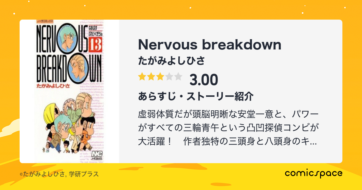 Nervous Breakdown たがみよしひさ のあらすじ 感想 評価 Comicspace コミックスペース